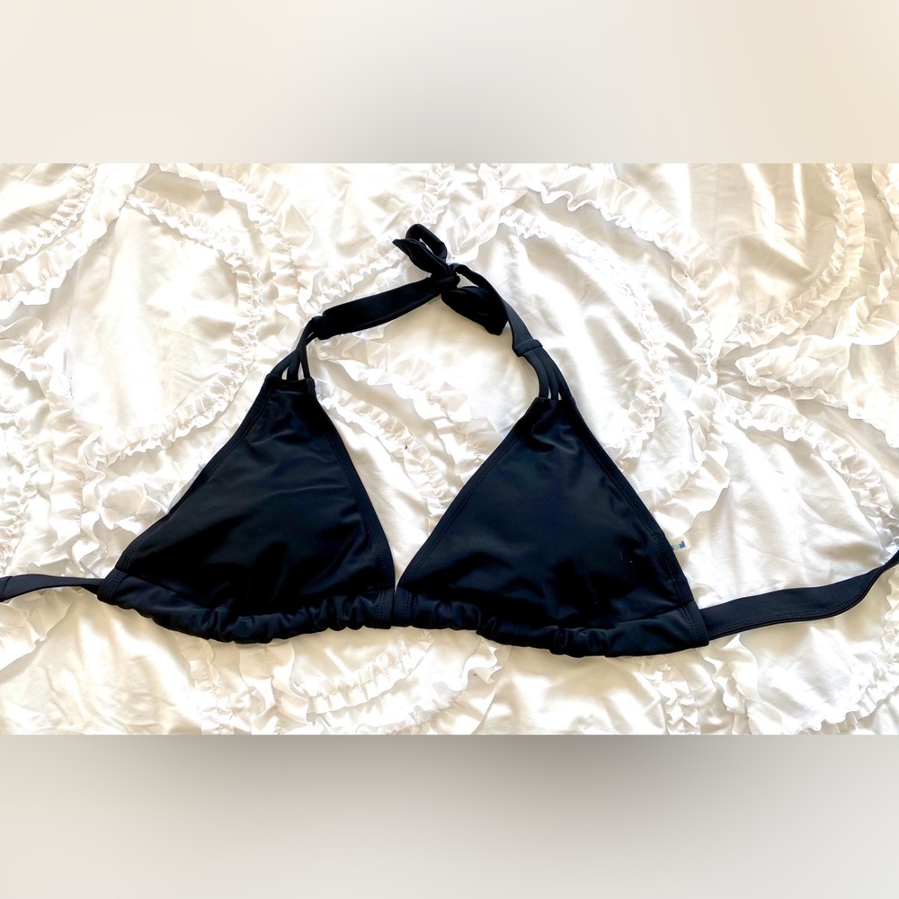Swimsuits For All Black Triangle Bikini Top Size 16